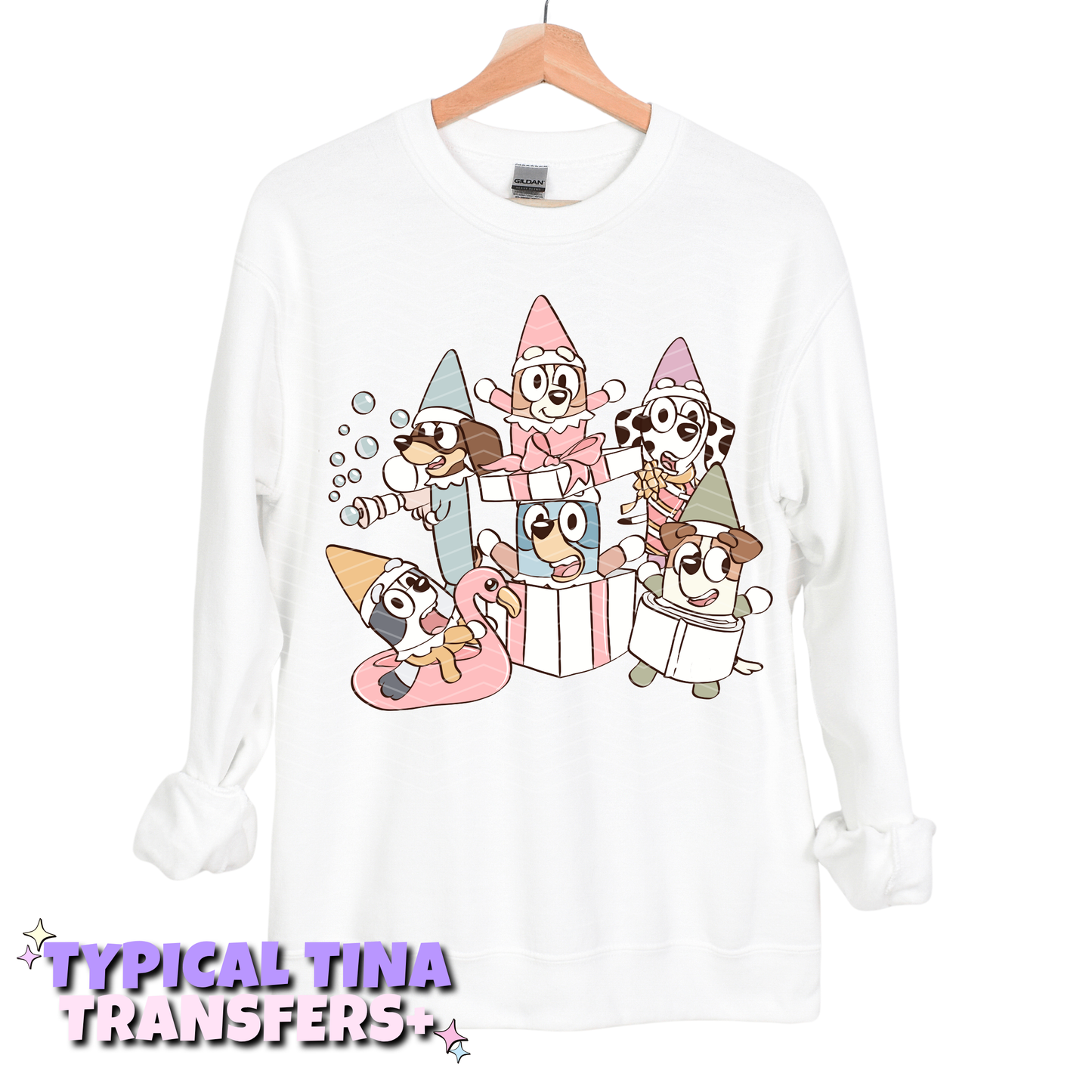 Christmas Gift Blu3y pups | DTF Transfers | POD