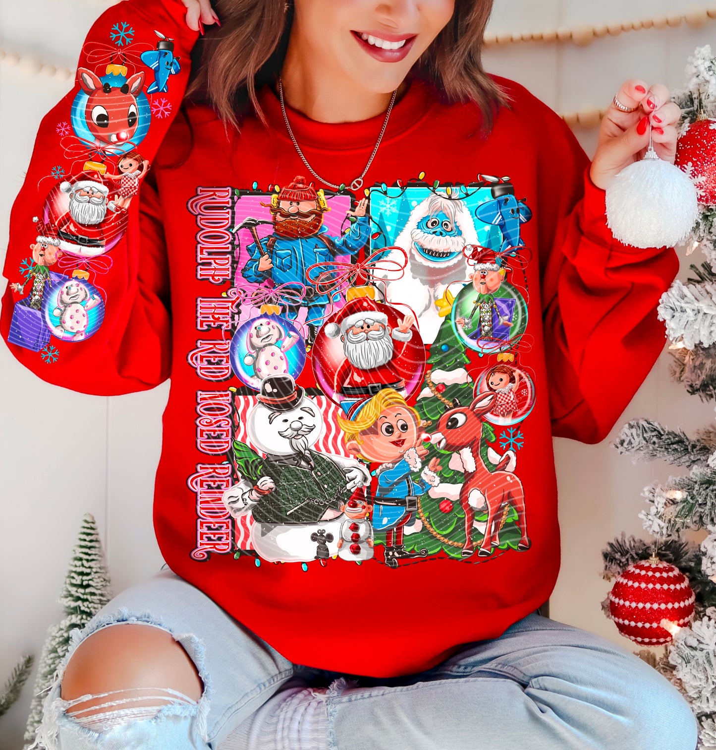 Reindeer with the red nose | DTF Transfer | POD