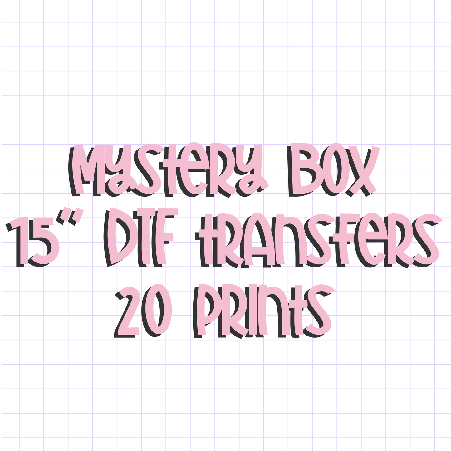 Flash Bundle | DTF 15" size | 20 prints | mystery box