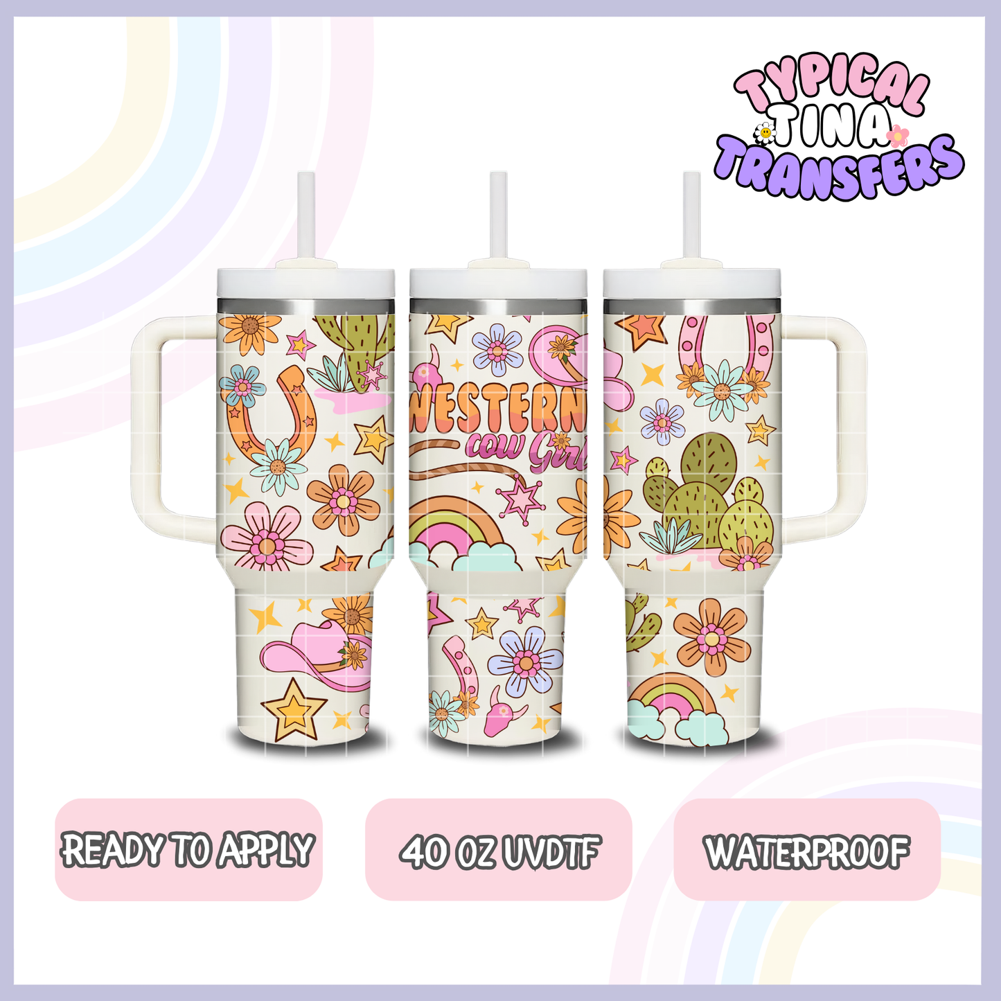 Western Cowgirl | 40oz UVDTF Wrap | POD