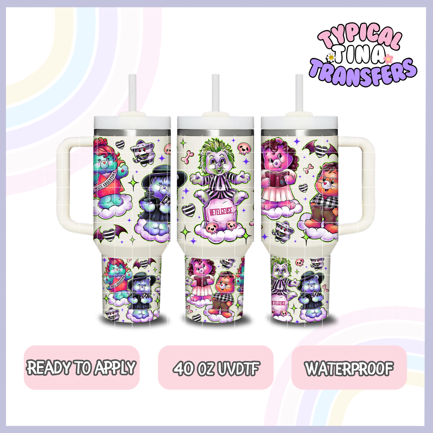 Beetle Bears | 40oz UVDTF Wrap | POD