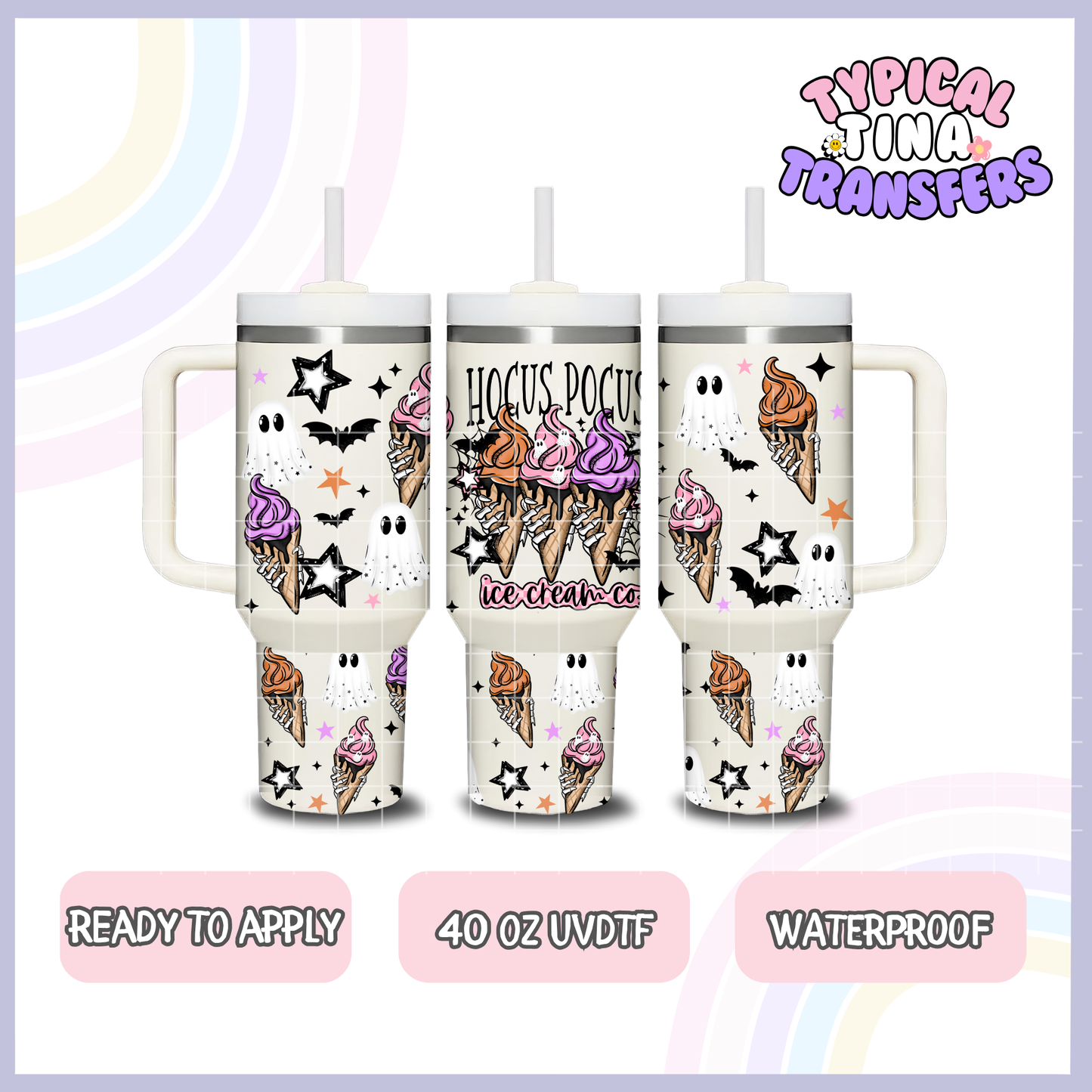 Hocus Poc. Ice Cream | 40oz UVDTF Wrap | POD