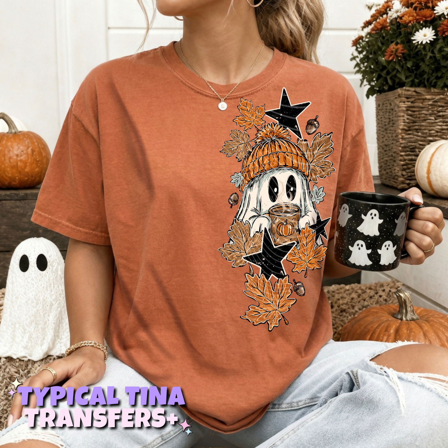 Pumpkin Spice Ghost | DTF Transfers | POD