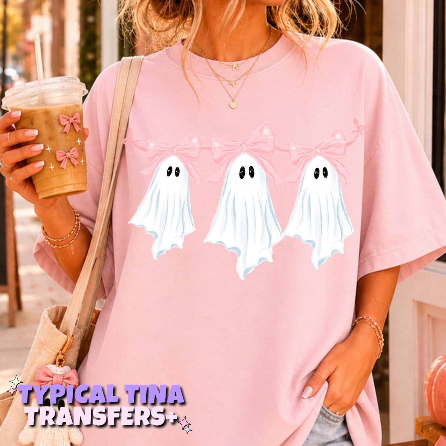 There coquette ghosts with bows | DTF Transfers | POD