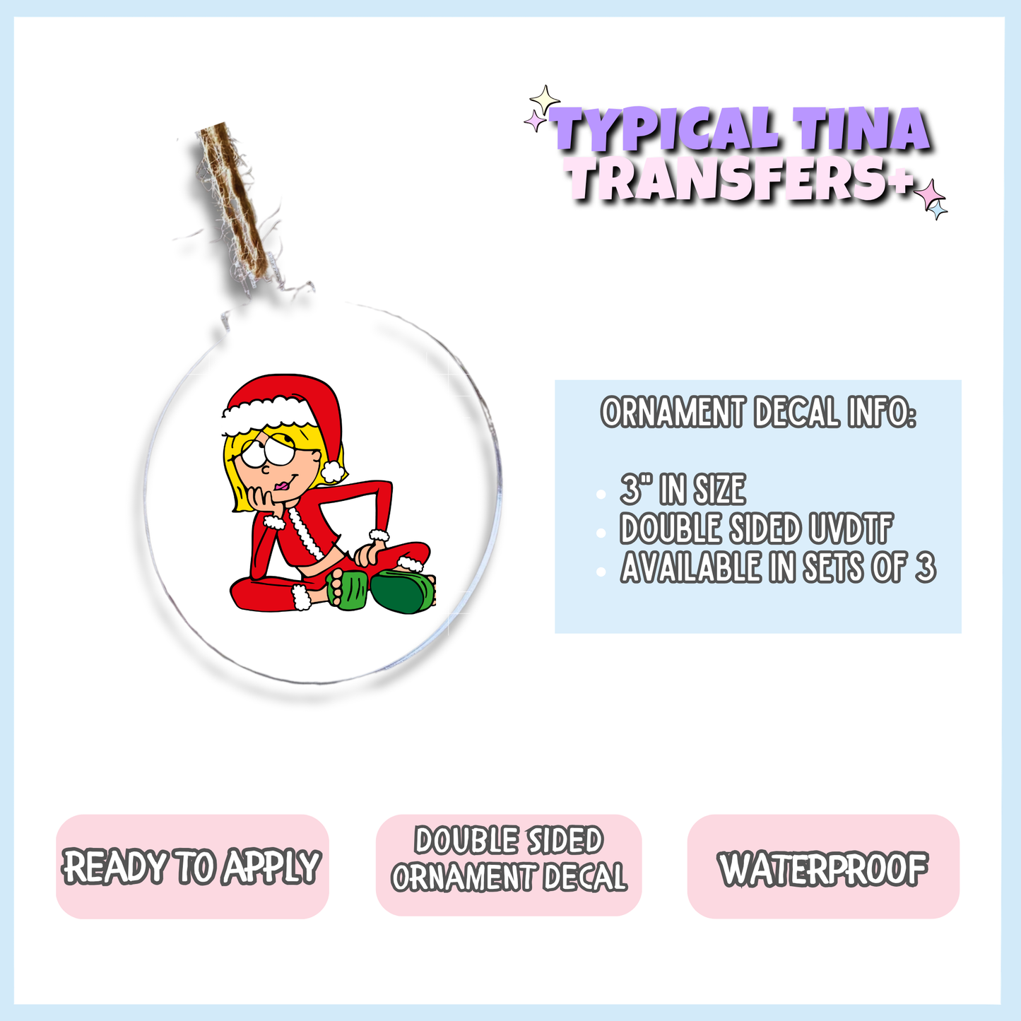 Christmas liz | 3" Xmas Ornament | POD