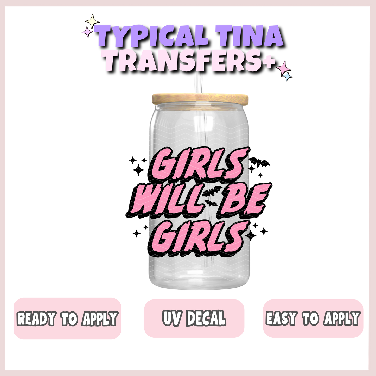 Girls will be girls bats | UV decals | POD