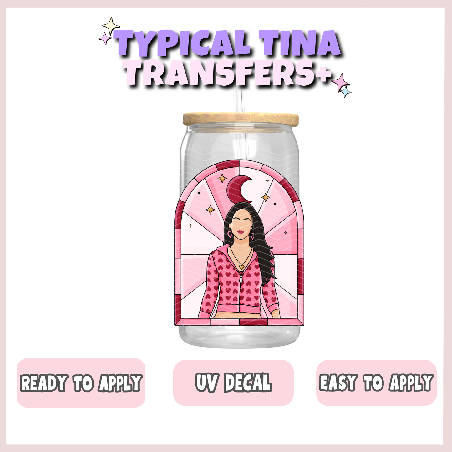 Girl pink window | UV decals | POD