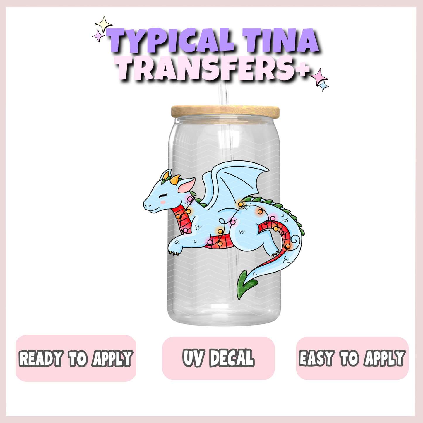 Christmas dragon | UV decals | POD