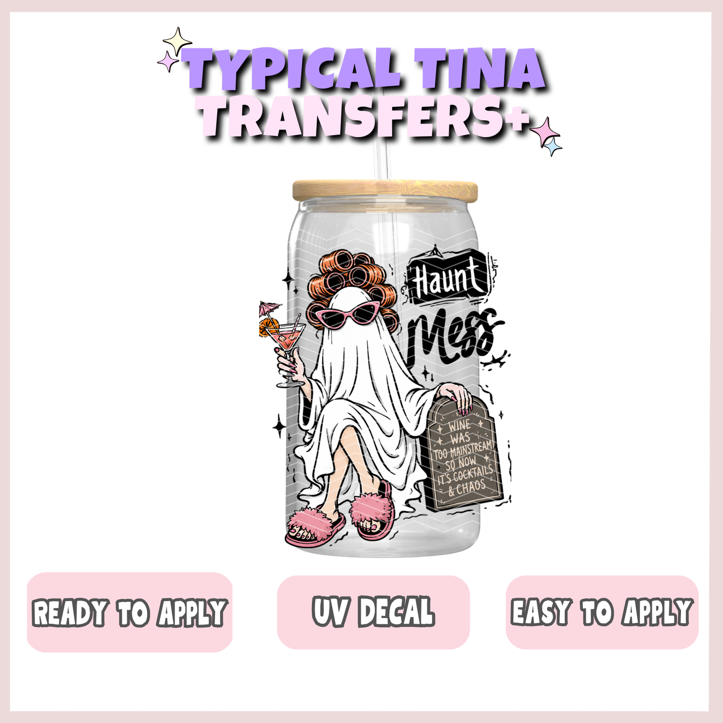 I am a haunt mess (orange) | UV decals | POD