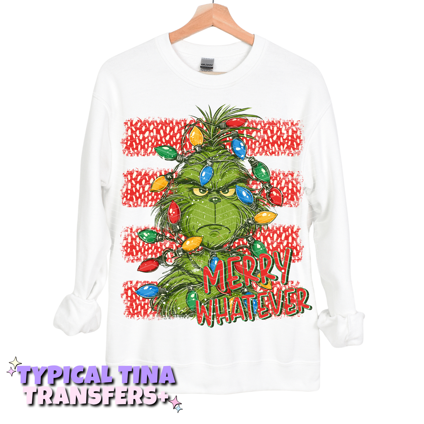 Green guy with red BG and lights | DTF Transfers | POD