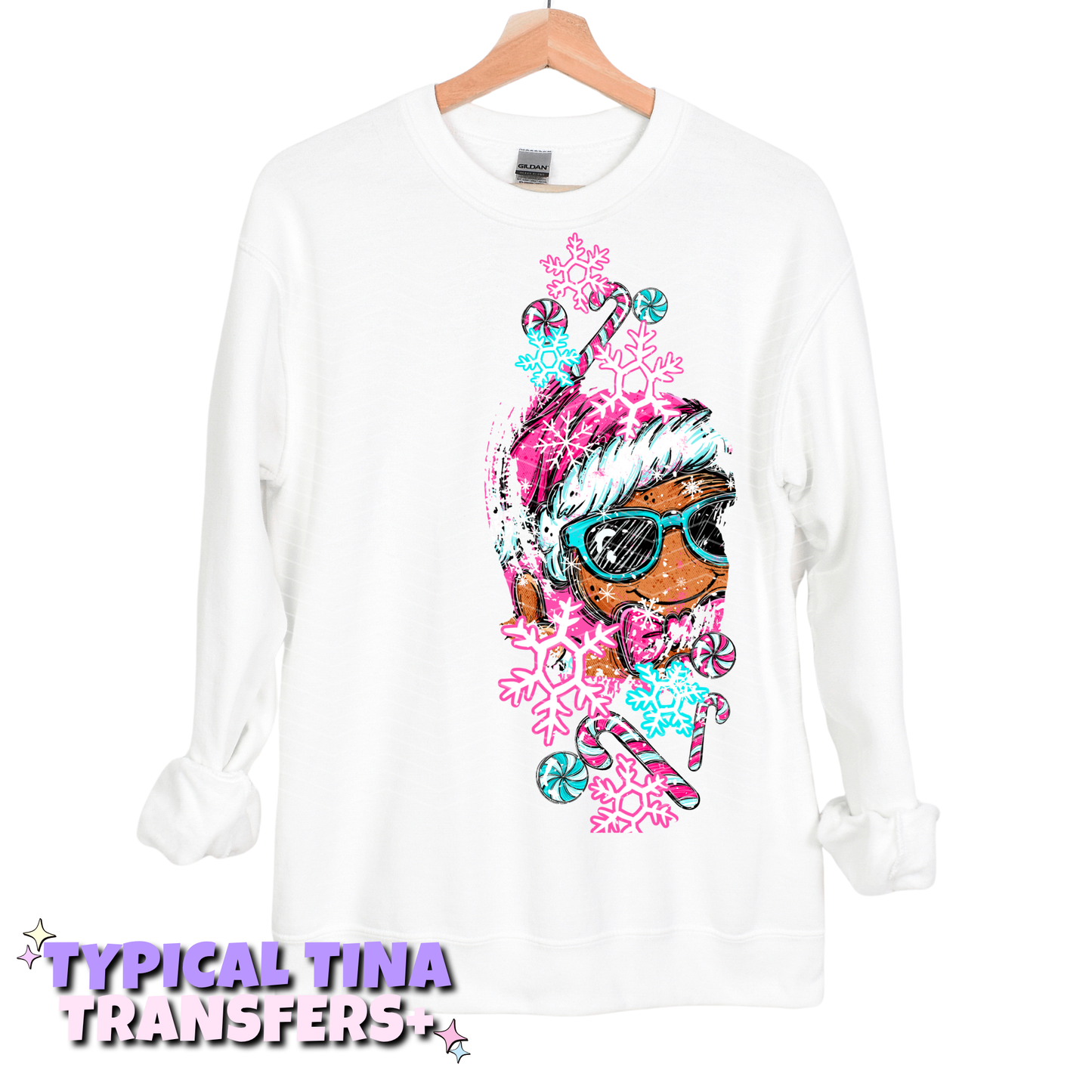 Gingerbread with sunglasses | DTF Transfers | POD