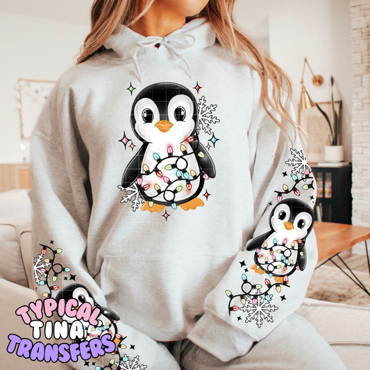 Cute penguin string of lights | DTF Transfers | POD