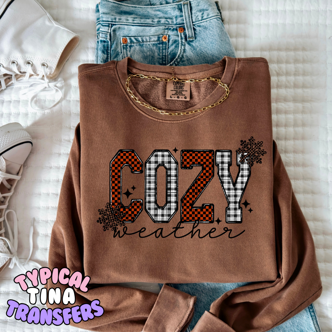 Plaid Cozy Weather | DTF Transfers | POD