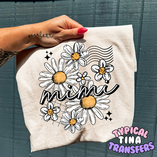 Floral daisies mama | DTF Transfers | POD