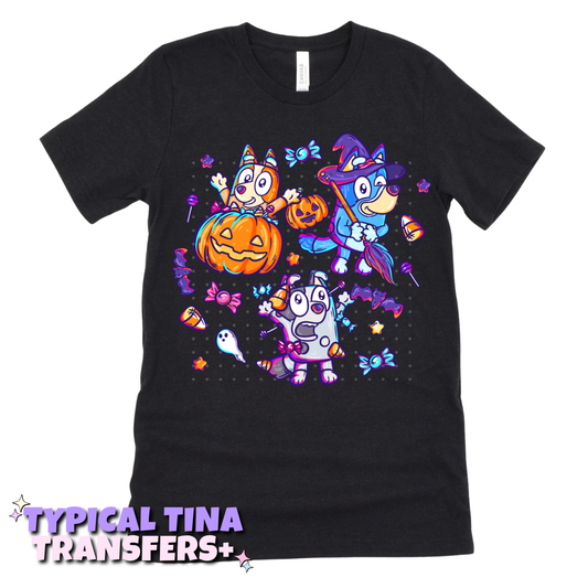 Blue Dog witches | DTF Transfers | POD