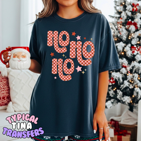 Ho ho ho red pattern | DTF Transfer | POD