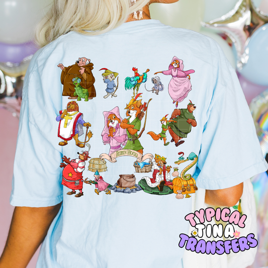 Robin and Characters | DTF Screen Print | POD