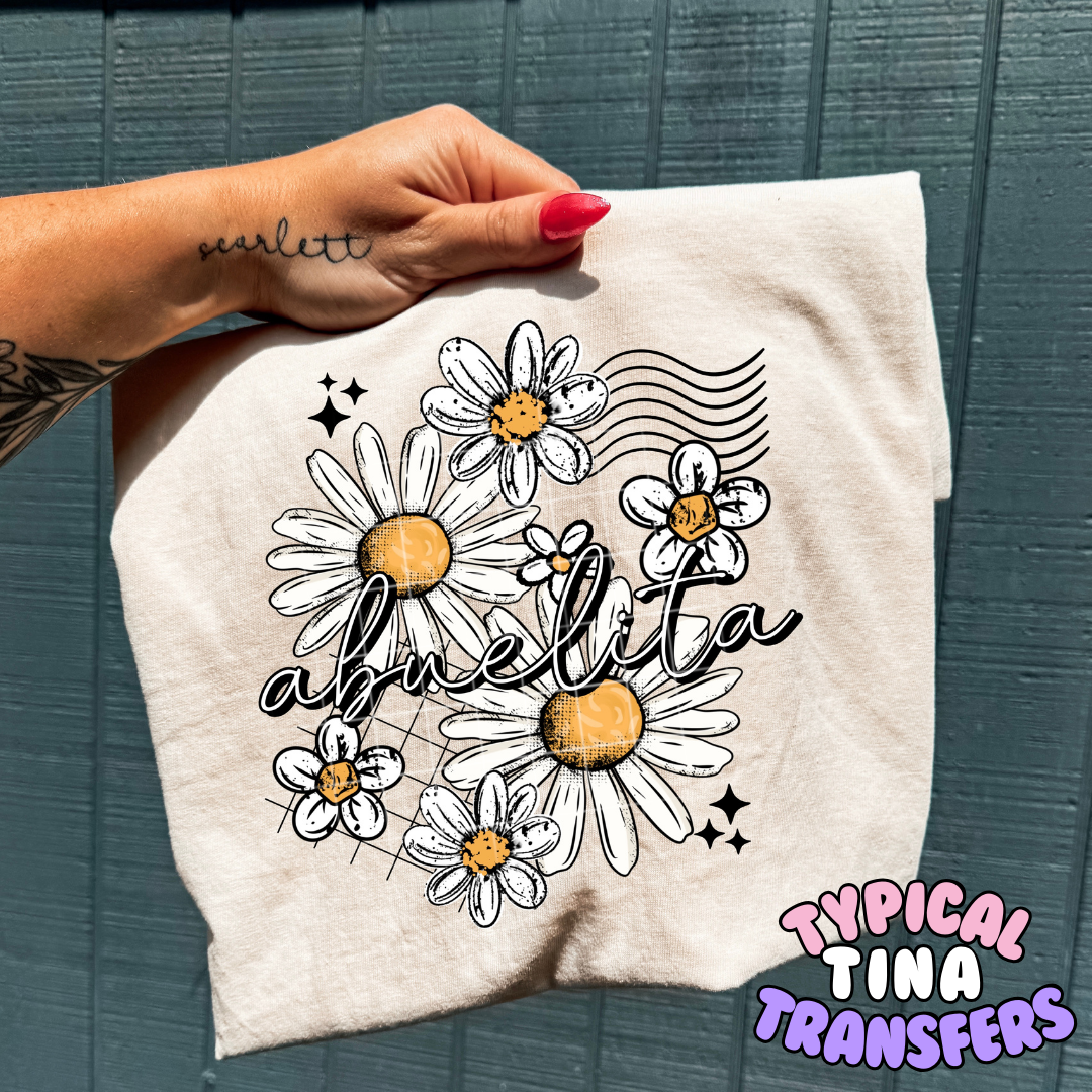 Floral daisies mama | DTF Transfers | POD