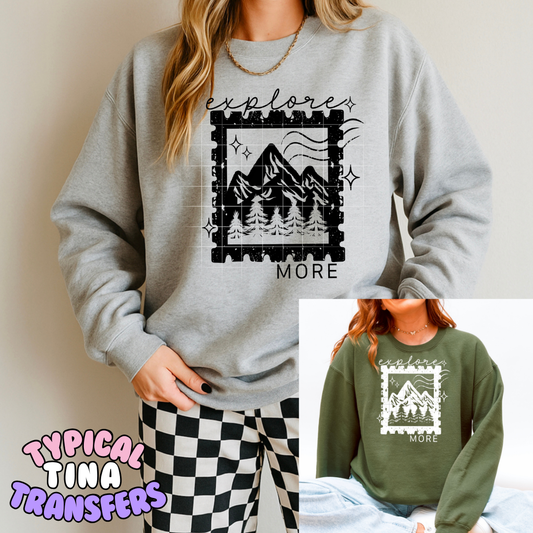 Explore More stamp | DTF Transfers | POD