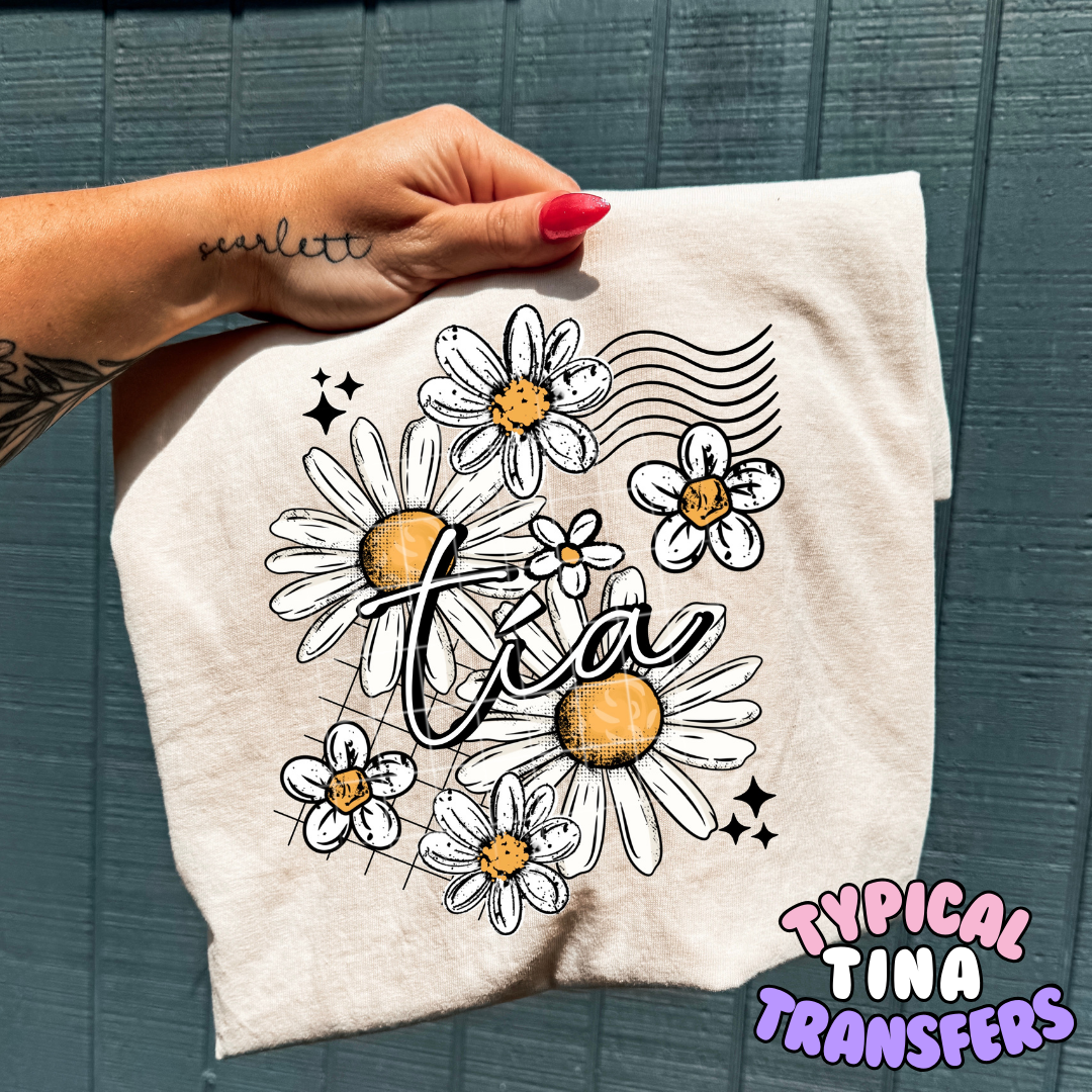 Floral daisies mama | DTF Transfers | POD