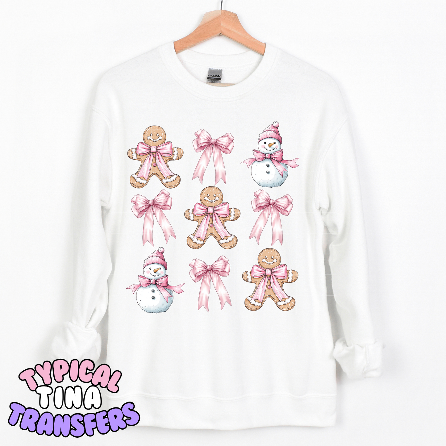 Coquette Snowman and Gingerbread | DTF Transfer | POD