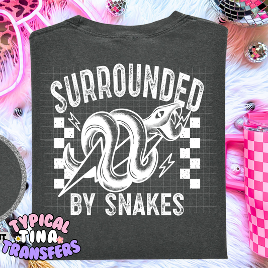 Surrounded by Snakes | Adult 11" DTF Screen Print | POD