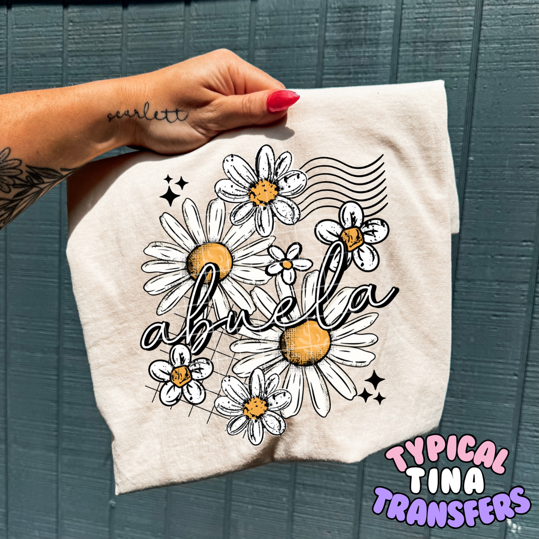 Floral daisies mama | DTF Transfers | POD