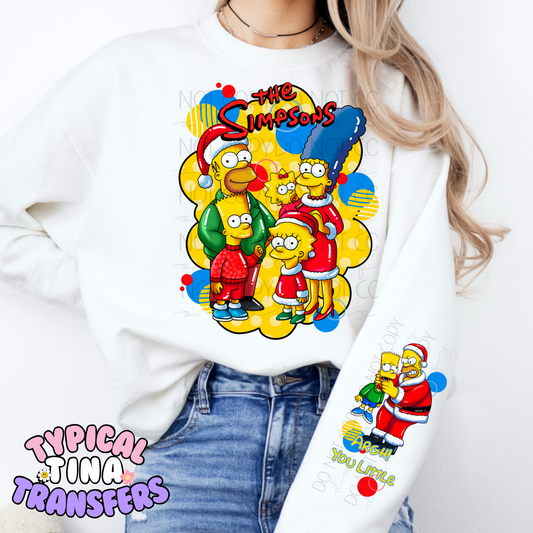 Cartoon Family Holiday Card | DTF Transfer | POD