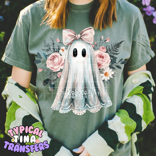 Coquette ghosts and florals | DTF Transfer | POD