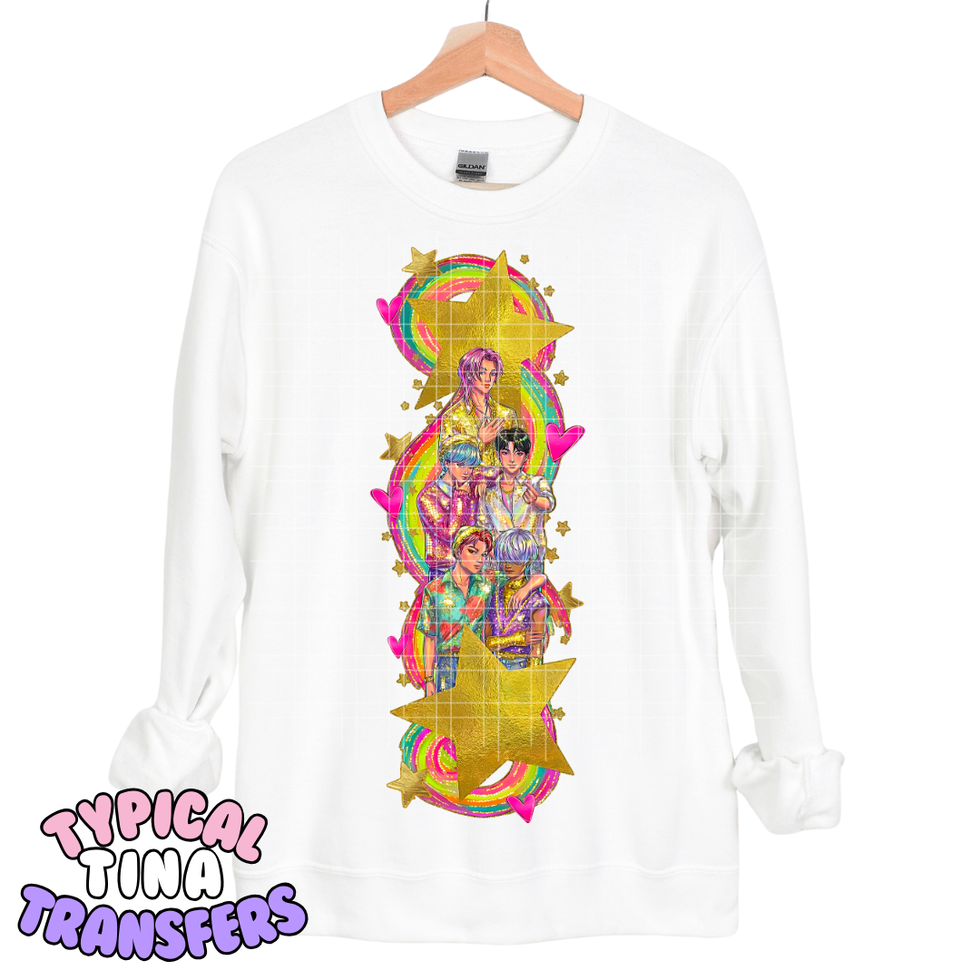 Kpop Saj Boyz Rainbow | DTF Transfers | POD