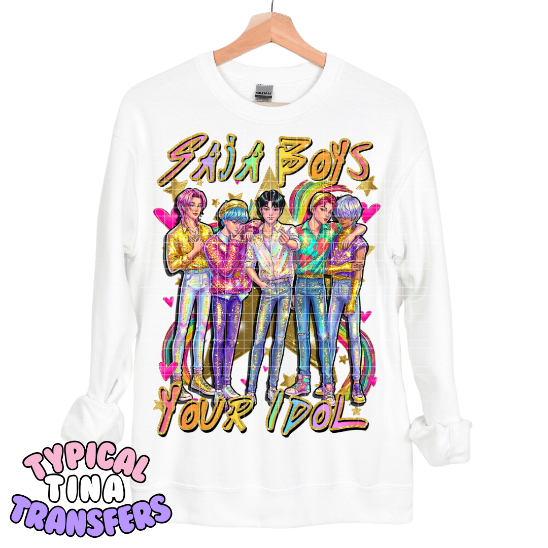 Kpop Saj Boyz Rainbow | DTF Transfers | POD