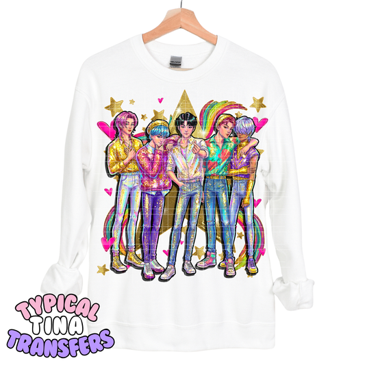 Kpop Saj Boyz Rainbow | DTF Transfers | POD