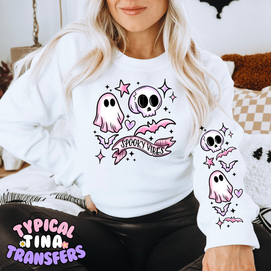 Pink and Purple Spooky Vibes | DTF Transfer | POD