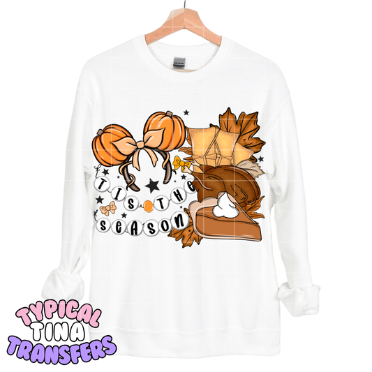 Fall Season mouse ears with pie | DTF Transfers | POD