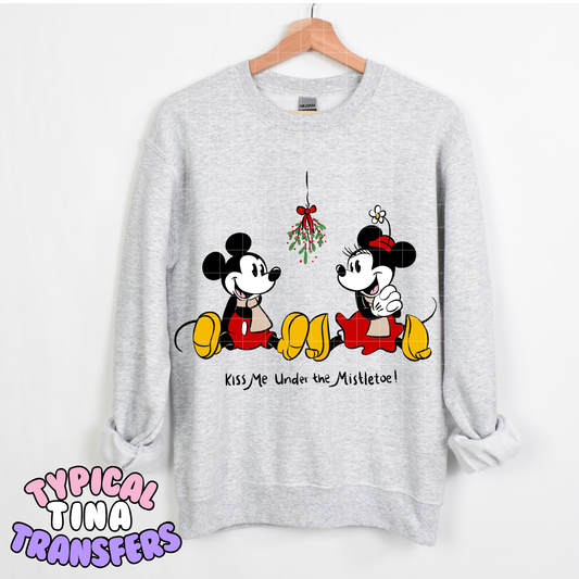 Kiss me under the mistletoe M&M | DTF Transfer | POD