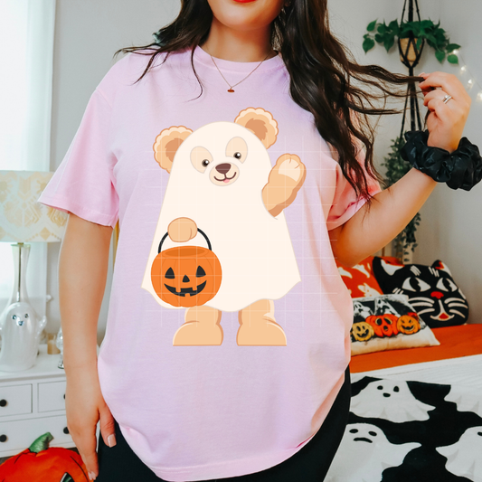 Ted Duff as Ghost with Pumpkin Bucket | DTF Transfer | POD