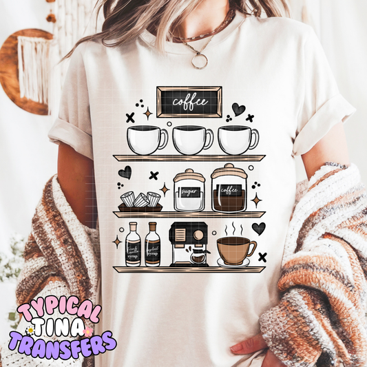 Coffee Bar | DTF Screen Print | 11" adult