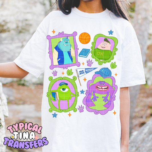 Monsters Frames | DTF Transfer | POD