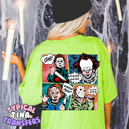 Comic Book Horror | DTF Transfer | POD