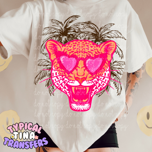 Pink and orange leopard | DTF Transfer | POD