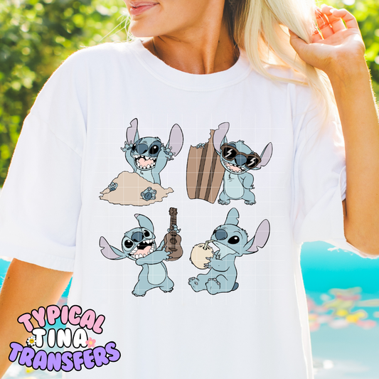 Summer Alien Multi | DTF Transfer | POD