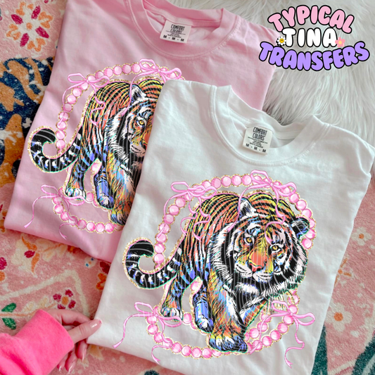 Lion Pink Pearls | DTF Transfer | POD