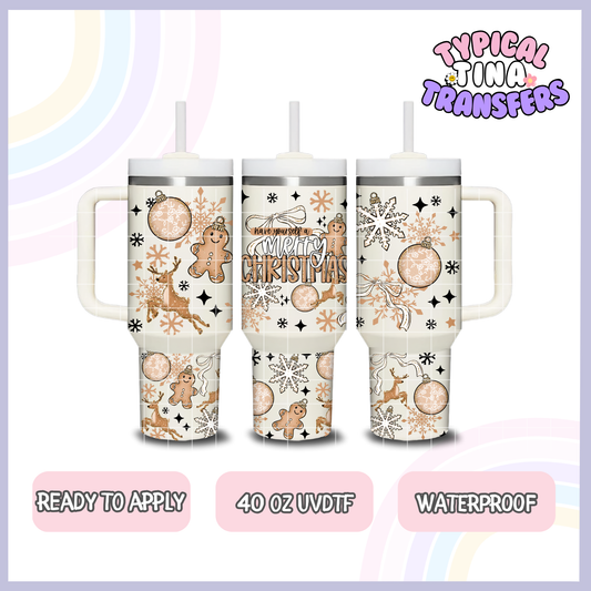 Have yourself Merry christmas Gingerbread | 40oz UVDTF Wrap | POD