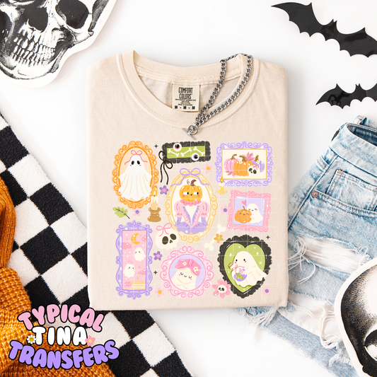 Pastel Kawaii Ghost frames | DTF Transfer | POD