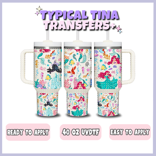Mermaid Mural | 40oz UVDTF Wrap | POD