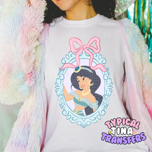 Princess Blue Frames | DTF Screen Print | POD - choose design