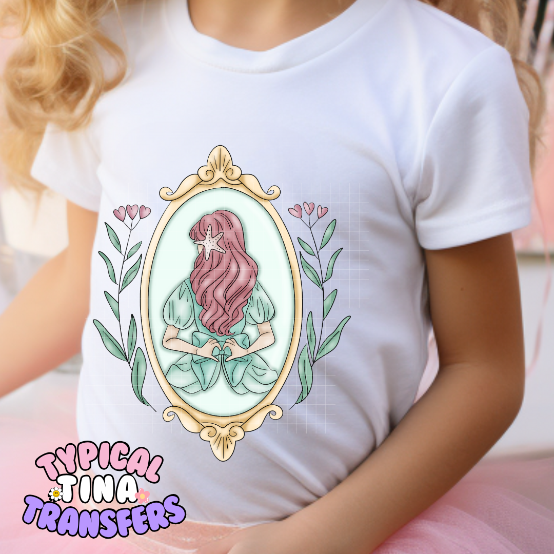 Princess Mirror Mermaid | DTF Screen Print | POD