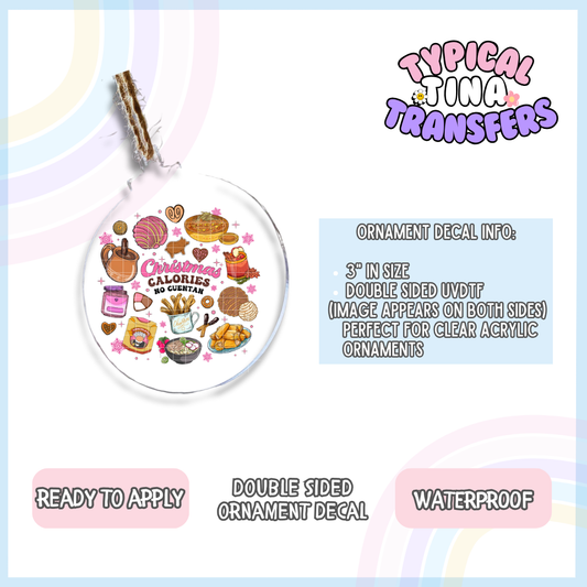 Christmas calories | 3" Ornament Decal