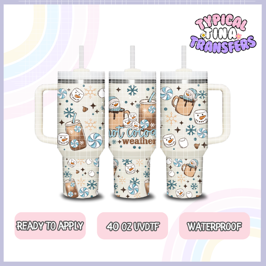 hot cocoa weather | 40oz UVDTF Wrap | POD