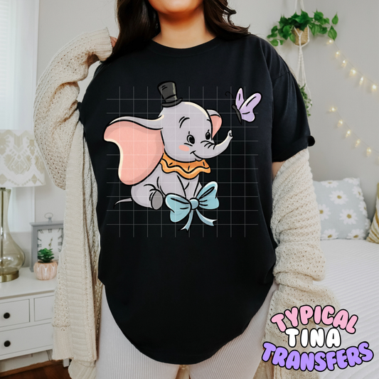 Cute Elephant top hat | DTF Transfer | POD